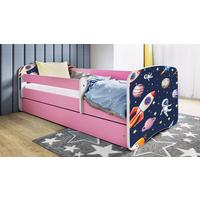 Kinder-/Juniorbett Babydreams inkl. Matratze 80x160 - Pink/Birkefarben, MODERN, Holz/Holzwerkstoff (80/160cm) - MID.YOU