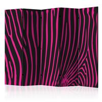 PARAVENT Schwarz Pink B: 225 cm - Pink/Schwarz, Basics, Holz/Textil (225/172/2cm) - artgeist
