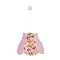 PENDELLEUCHTE ZUZA - Pink/Weiß, KONVENTIONELL, Kunststoff/Textil (35/35/90cm)
