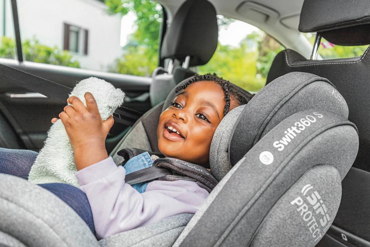 Reboarder-kindersitz Swift360s - Schwarz, Basics, Kunststoff/Textil (44/60/50cm) - Osann