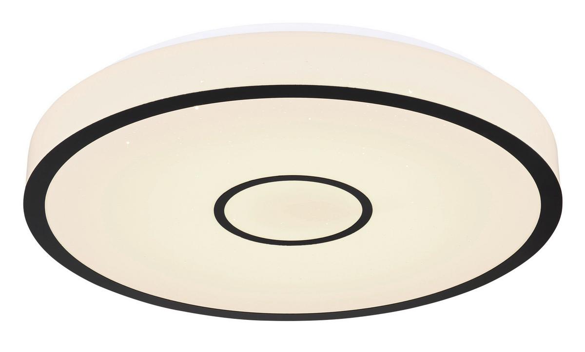 LED-Deckenleuchte 48027-40sh - Opal/Schwarz, Basics, Kunststoff/Metall (50/6,5cm) - Globo