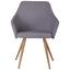 Stuhl Betty Hellgrau - Braun/Grau, MODERN, Textil/Metall (51/86/55cm) - Ombra