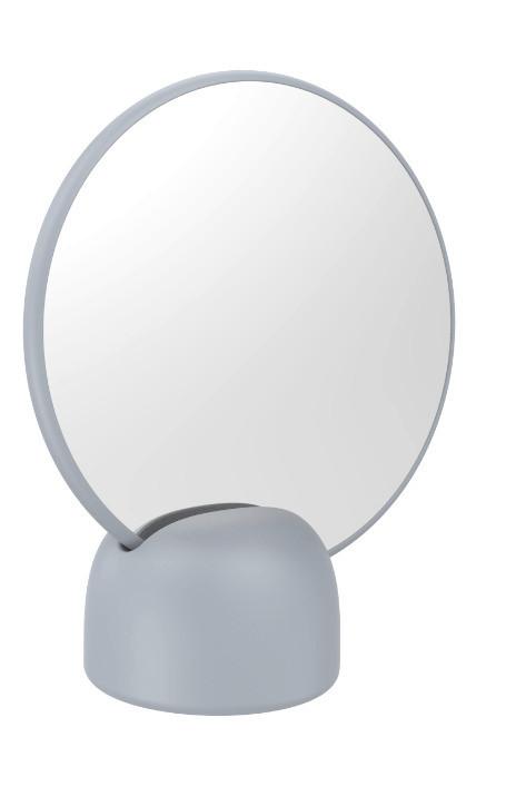 KOSMETICKÉ ZRCADLO Hug, 17/19,8/8,5cm, šedá - šedá, Moderní, plast/sklo (17/19,8/8,5cm) - Premium Living