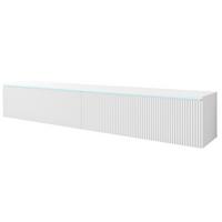 Nízka komoda, biela - sivá/biela, Design, kompozitné drevo/plast (180/30/33cm) - P & B