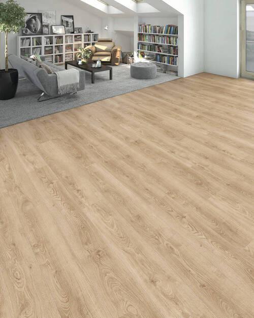 Designboden Hellbraun Lhd. Stärke 8mm - Hellbraun, Basics, Holzwerkstoff (19.3/128.2cm) - Living by HARO