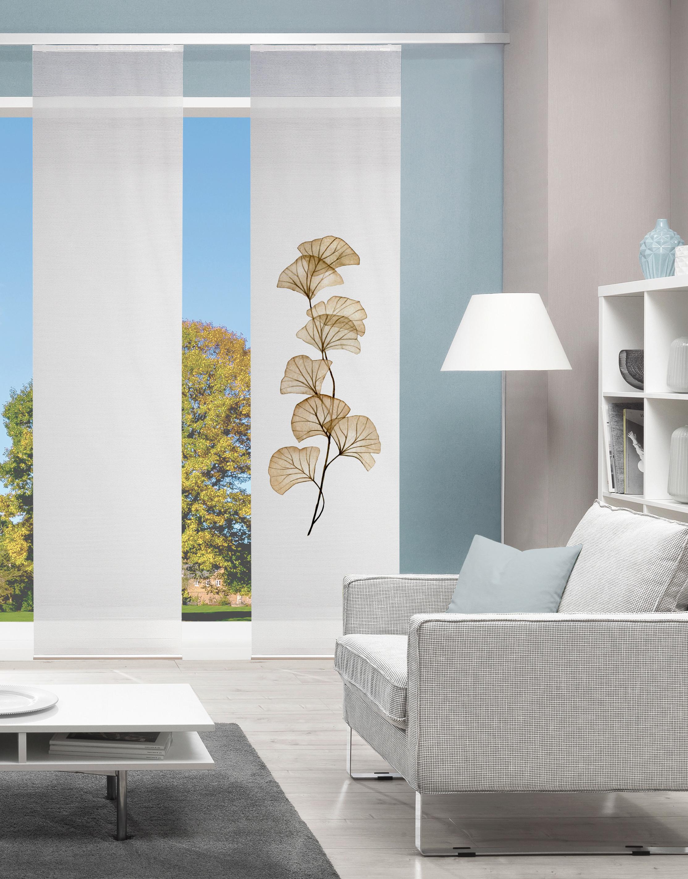 Flächenvorhang Berto - Sandfarben, Natur, Textil (60/260cm)