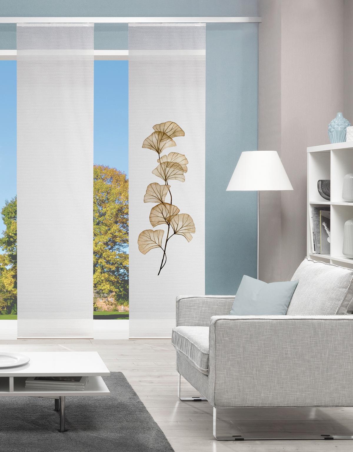 Flächenvorhang Berto - Sandfarben, Natur, Textil (60/260cm)