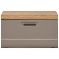 Garderobenbank Auris B: 70 cm mit Klappe Basalt/Eiche Dekor - Eichefarben/Grau, MODERN (70/42/37,1cm) - Luca Bessoni