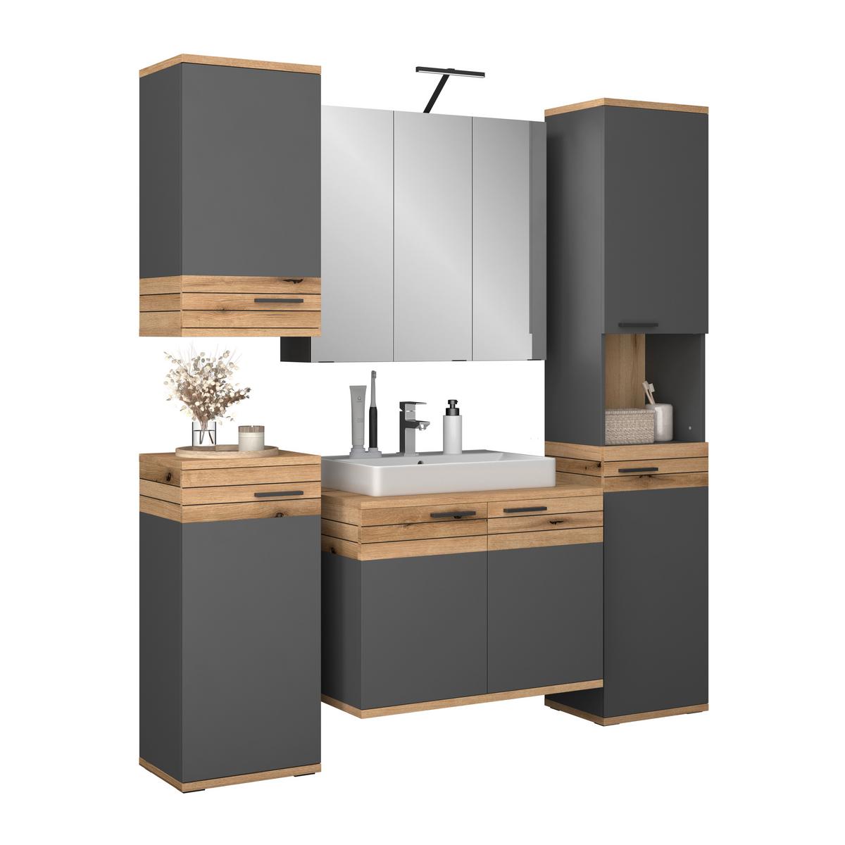 HÄNGESCHRANK COTIA COTLS 3 - Eichefarben/Anthrazit, MODERN, Holzwerkstoff (40/73/30cm) - James Wood