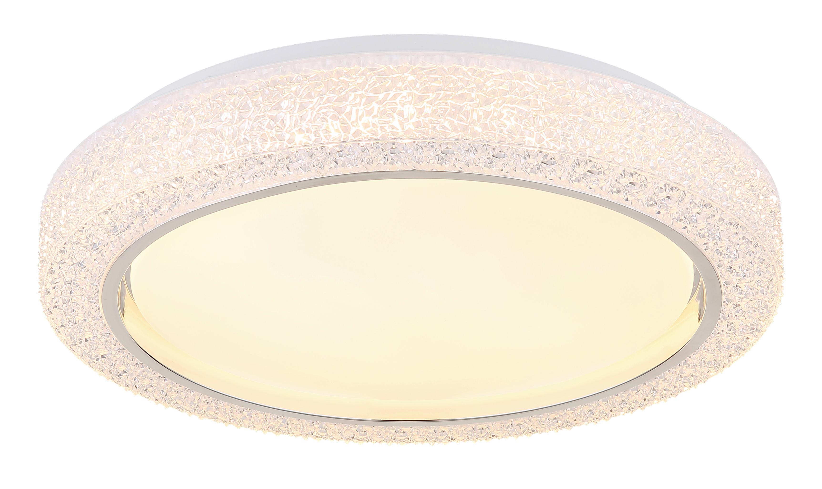 Led-deckenleuchte 41265 - Klar/Chromfarben, KONVENTIONELL, Kunststoff/Metall (40/8cm) - Globo