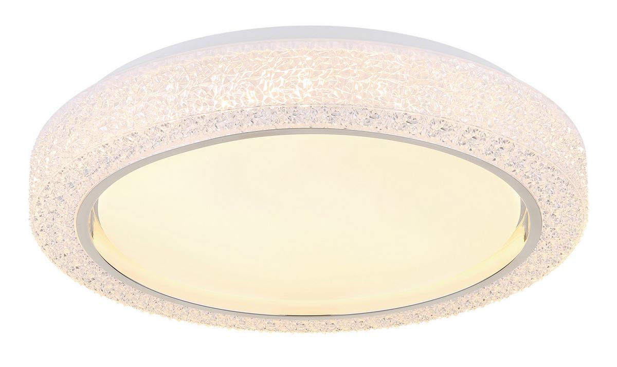 LED-Deckenleuchte 41265 - Klar/Chromfarben, KONVENTIONELL, Kunststoff/Metall (40/8cm) - Globo