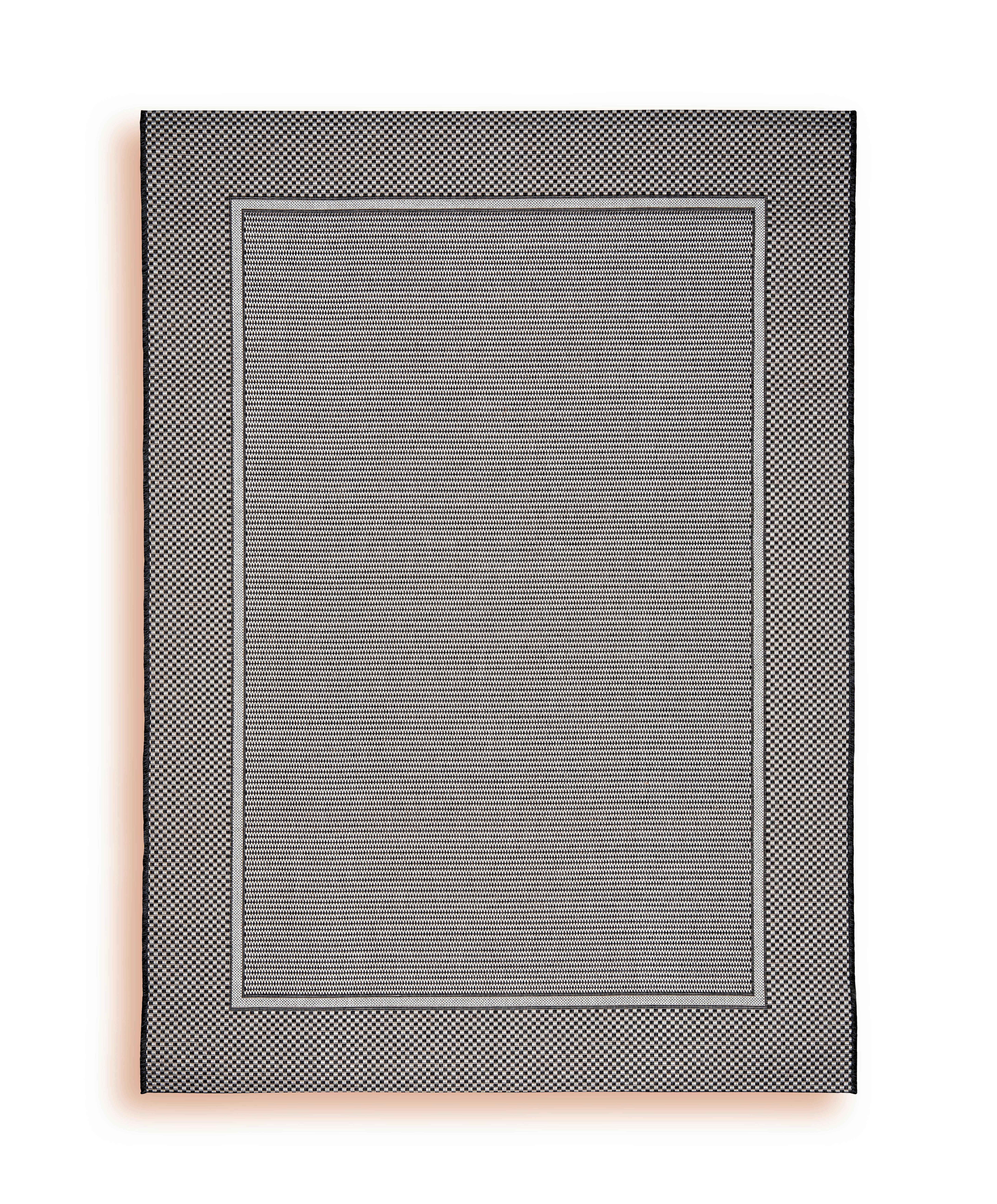 Flachwebteppich Anthrazit / Silber Paul 120x170 cm - Anthrazit, Basics, Textil (120/170cm) - James Wood