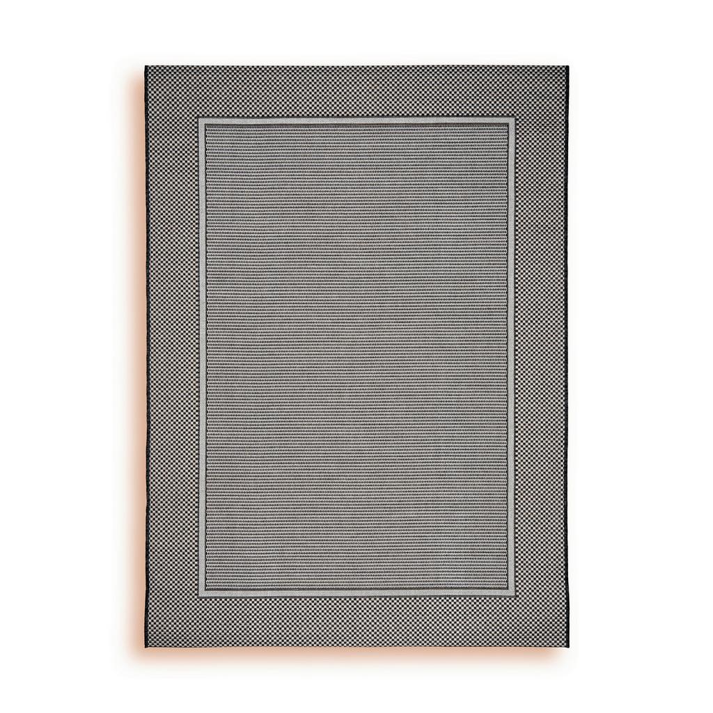 Flachwebteppich Anthrazit / Silber Paul 120x170 cm