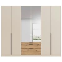 Drehtürenschrank Mit Spiegel 271cm Alabama Super Champagner - Champagner/Eichefarben, MODERN, Holzwerkstoff (271/229/54cm)