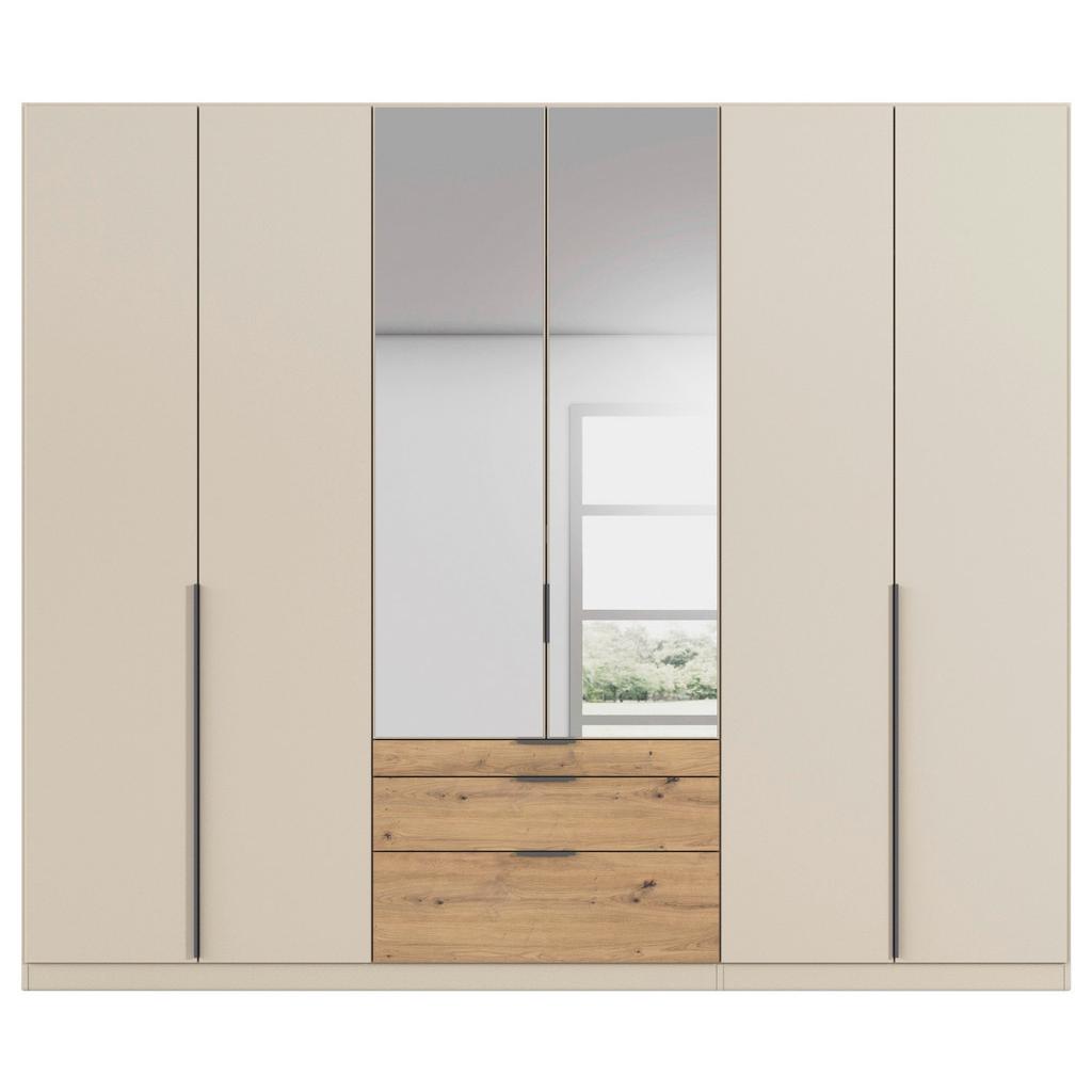 Drehtürenschrank Mit Spiegel 271cm Alabama Super Champagner