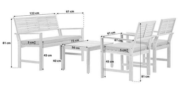 Loungegarnitur Bergen - Dunkelgrau/Akaziefarben, MODERN, Holz/Textil (73cm) - Beldano