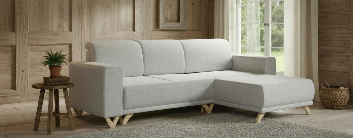 Ecksofa Bella Grau S: 257x174 Cm - Wengefarben/Grau, Design, Textil (257/174cm) - Livetastic