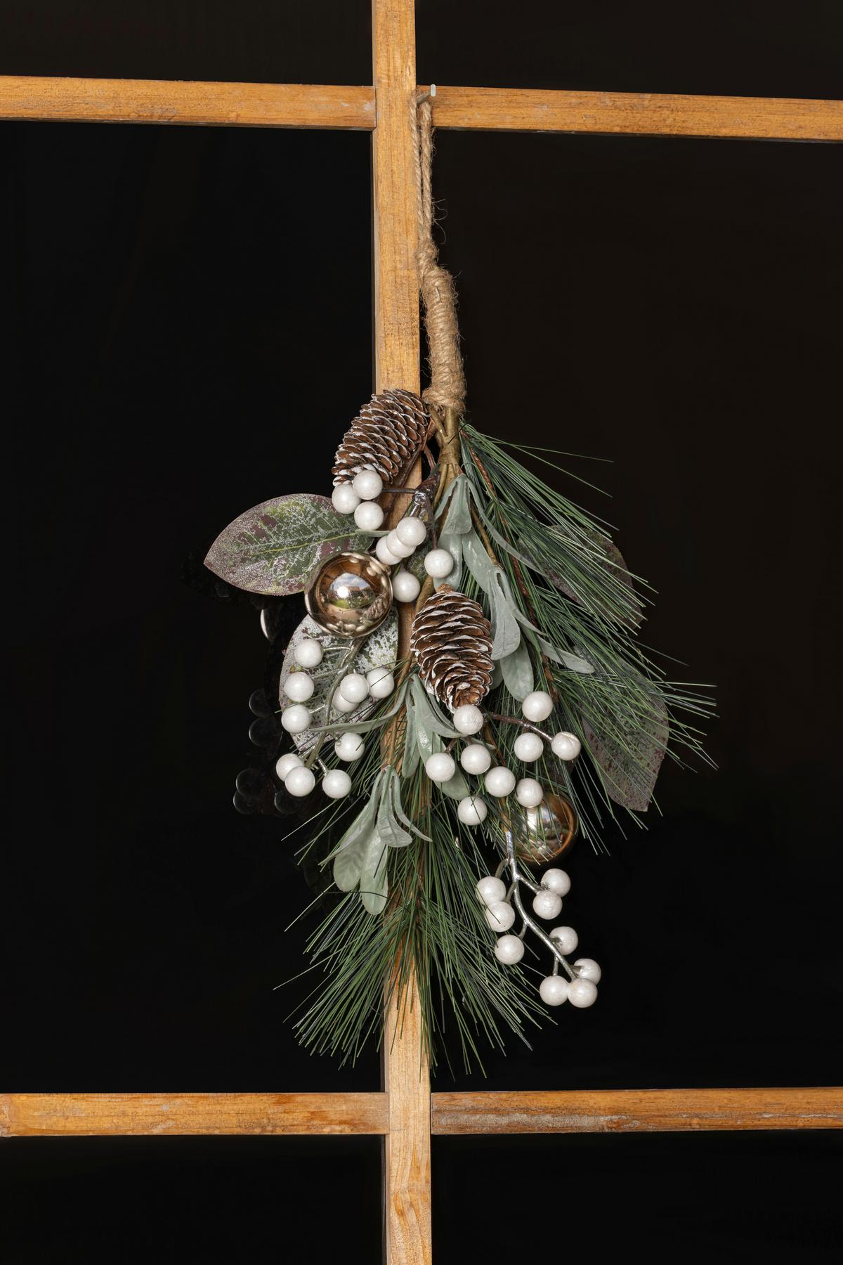 Türhänger Antonio - Silberfarben/Braun, KONVENTIONELL, Naturmaterialien/Kunststoff (40/20/10cm) - Luca Bessoni