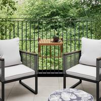 STÔL NA BALKÓN HELENO - farba akácie, Modern, drevo (50cm) - Bessagi Garden