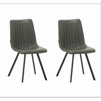 STUHL-SET Liano Anthrazit, B: 45,5 cm - Anthrazit/Schwarz, MODERN, Textil/Metall (45,5/89,5/60cm) - MID.YOU