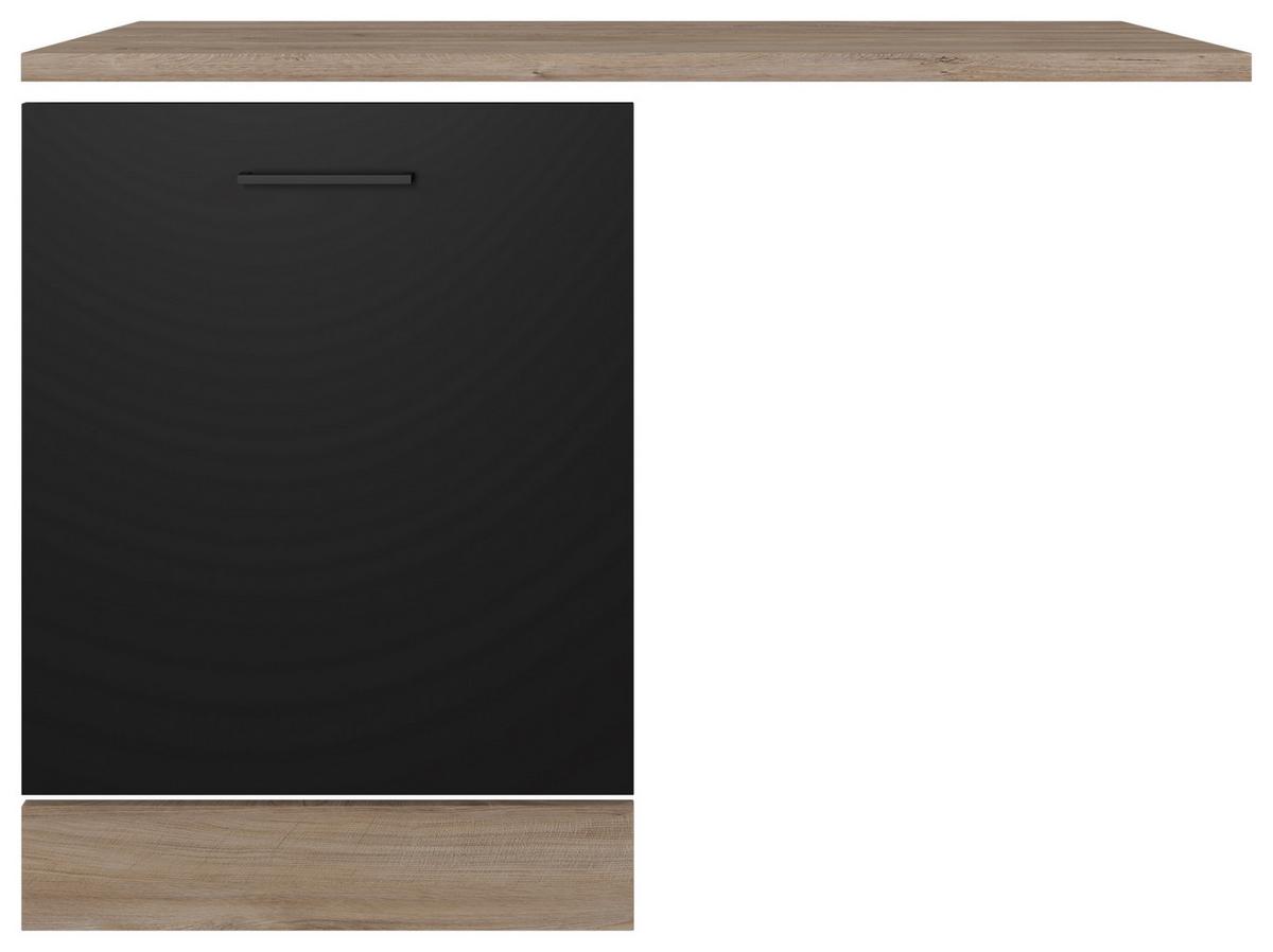 Geschirrspülerfront Capri Eiche Dekor/schwarz B: 110 Cm - Eichefarben/Schwarz, KONVENTIONELL, Holzwerkstoff (110/85/60cm) - FlexWell
