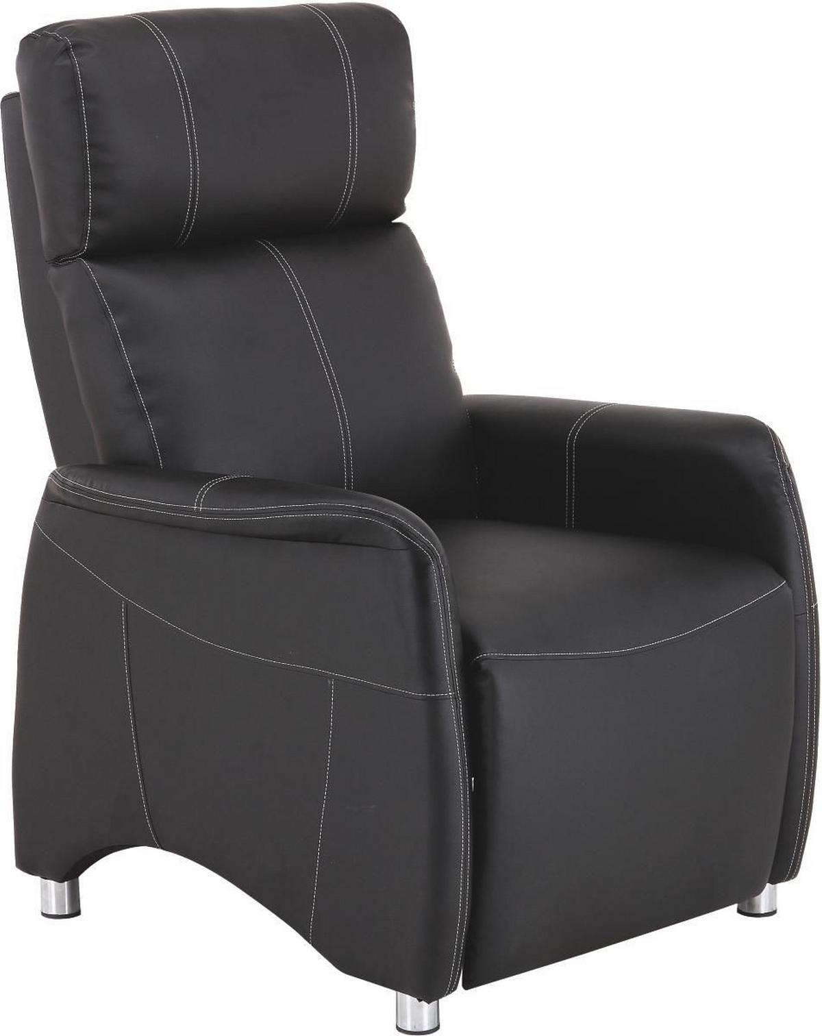 Tv-fotel Spirit - fekete, Modern, textil/fa (78/113,5/90cm) - Luca Bessoni