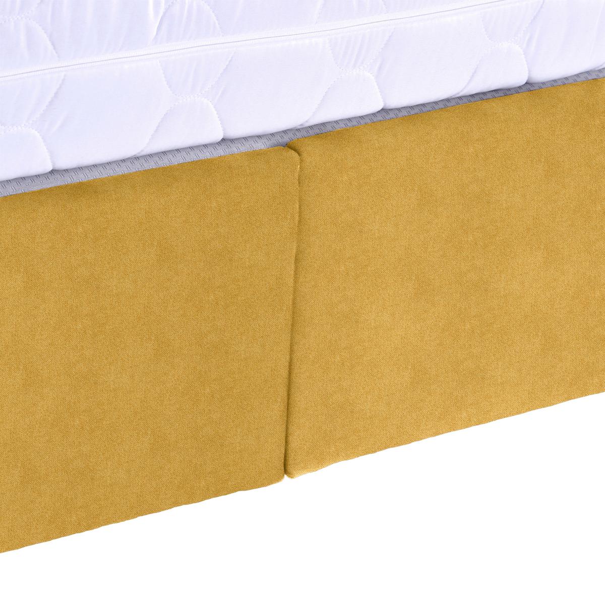 Polsterbett Mit Bettkasten 180x200 Bellagio Gelb - Gelb/Buchefarben, KONVENTIONELL, Holz/Textil (180/200cm)
