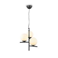 Hängeleuchte Pure H: 150 Cm 3-Flammig, Anthrazit/weiß - Anthrazit/Weiß, Basics, Glas/Metall (40/150cm) - Trio Leuchten