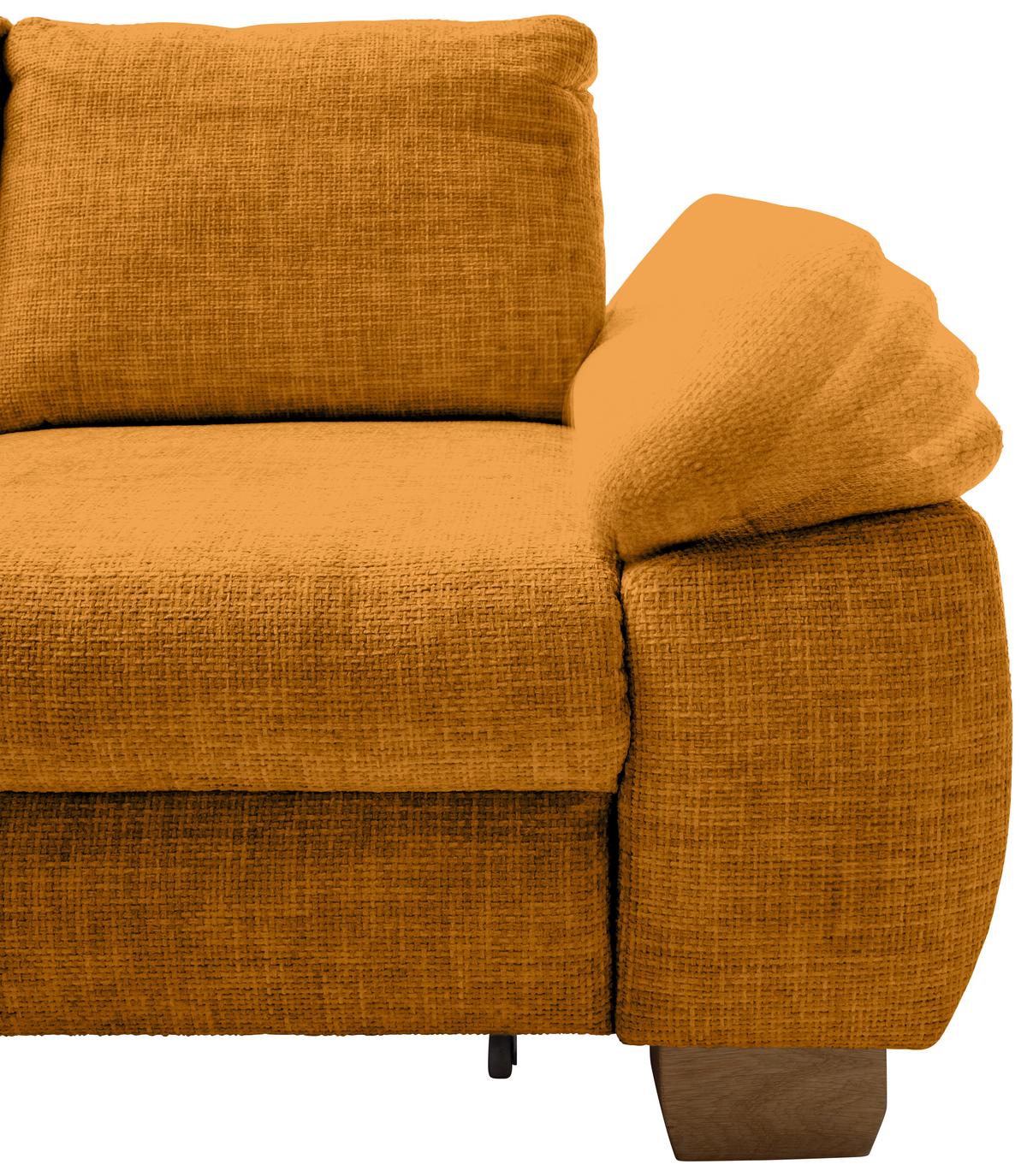 Eckschlafsofa Positano Goldfarben S: 206x265 Cm - Wildeiche/Goldfarben, MODERN, Textil (206/265cm) - Livetastic