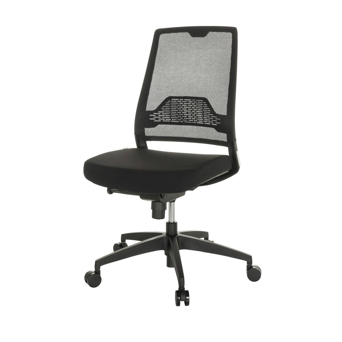 Drehstuhl Porto Eco I - Schwarz, Basics, Kunststoff/Textil (49/98-107/60cm) - MID.YOU