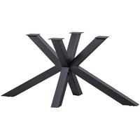 TISCHGESTELL Tablo Schwarz B: 159cm - Schwarz, MODERN, Metall (159/72/77cm) - Livetastic