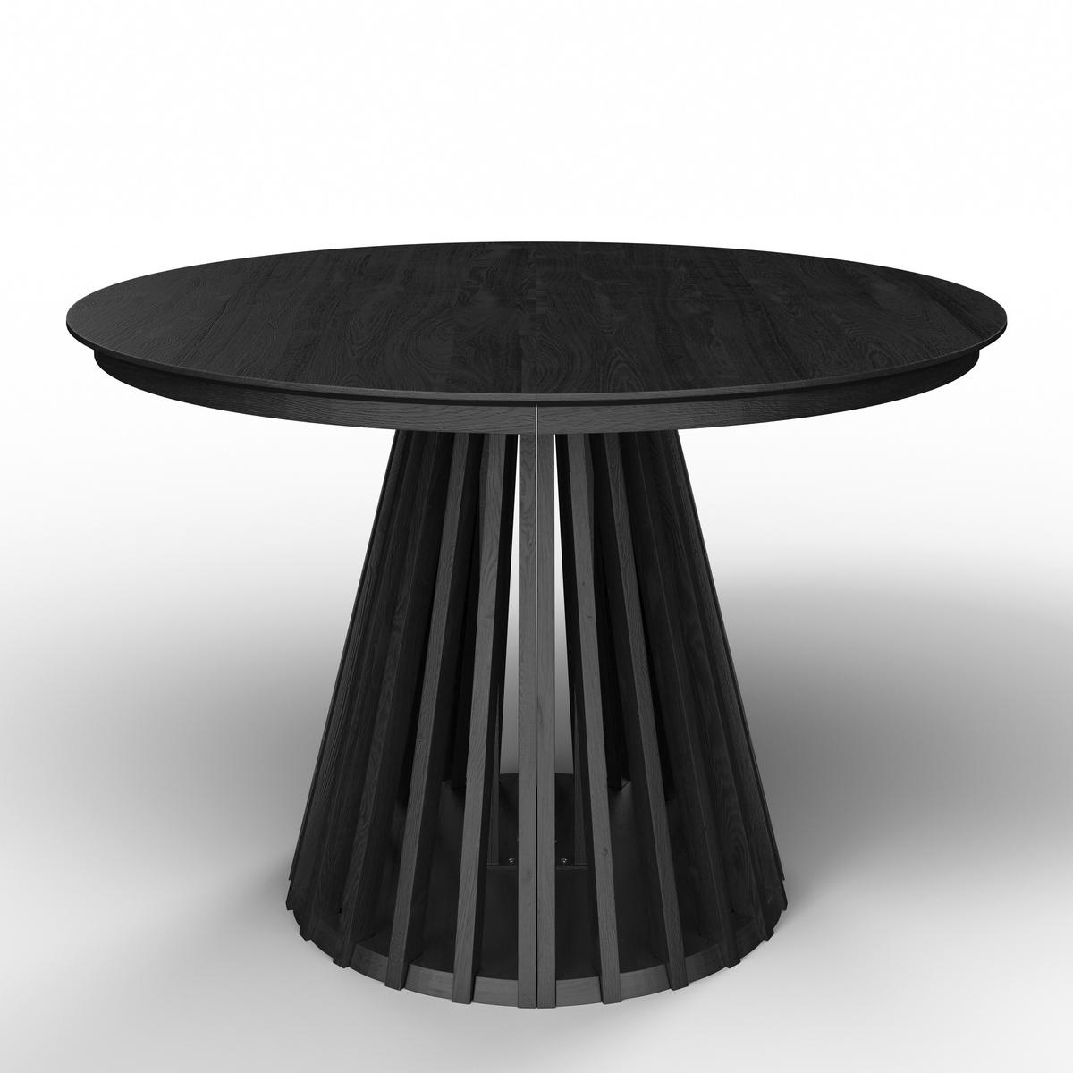 Rozťahovací stôl ENNIO 120 - čierna, Modern, drevo/kompozitné drevo (120-160/120/76cm) - Bessagi Home