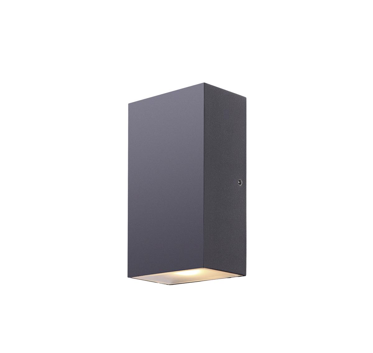 LED-Außenleuchte 12 Watt Glas - Klar/Grau, Design, Glas/Metall (9/5,5/16cm) - Globo
