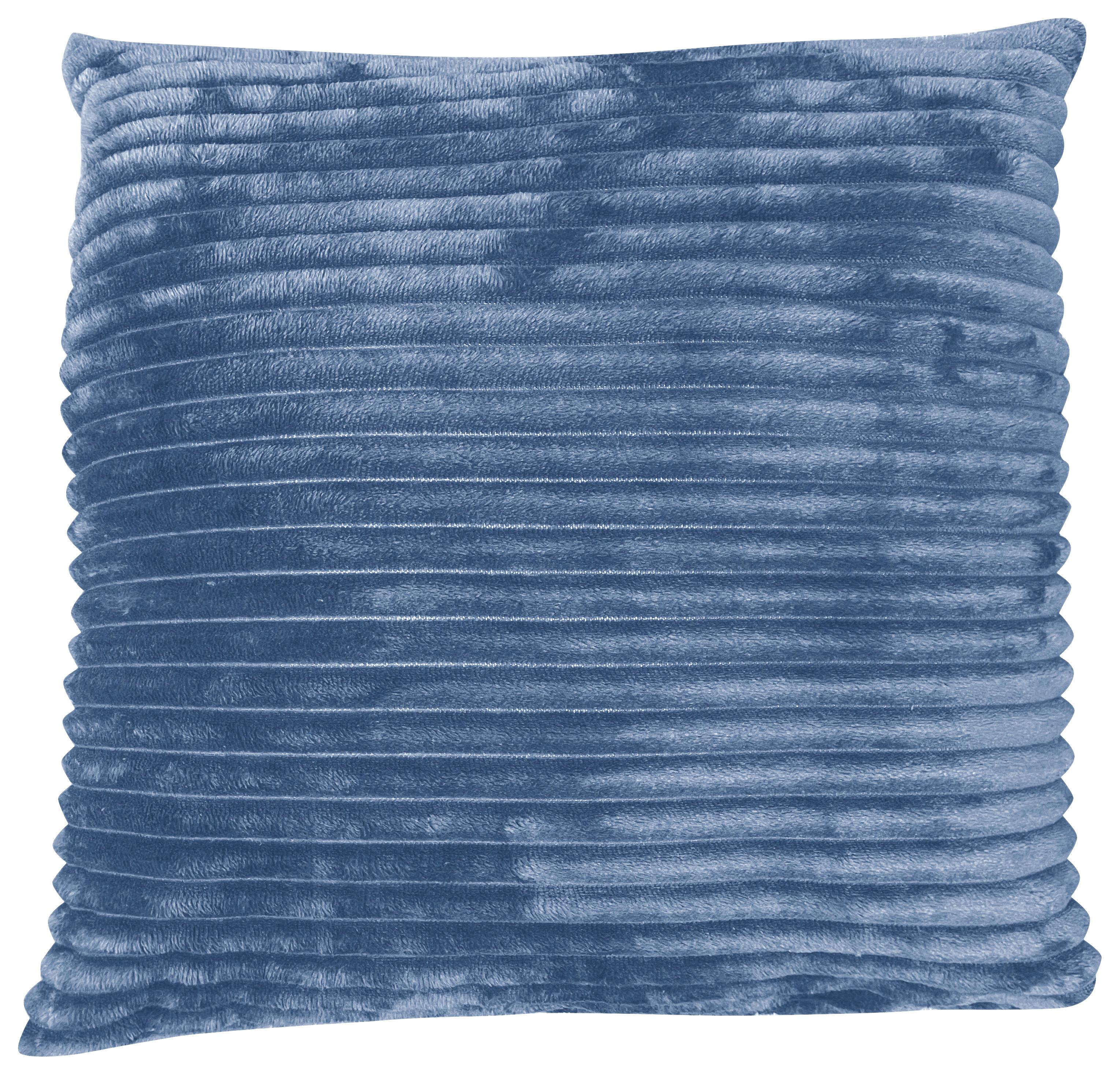 Zierkissen Sina 45x45 cm Polyester Blau mit Zipp - Blau, MODERN, Textil (45/45cm) - Luca Bessoni