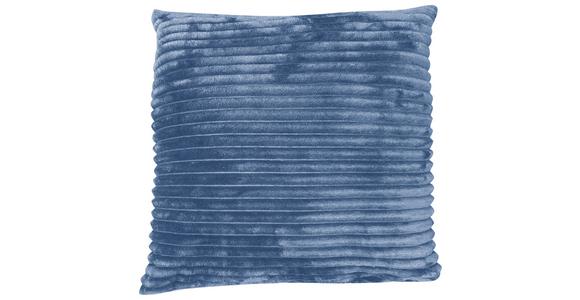 Zierkissen Sina 45x45 cm Polyester Blau mit Zipp - Blau, MODERN, Textil (45/45cm) - Luca Bessoni