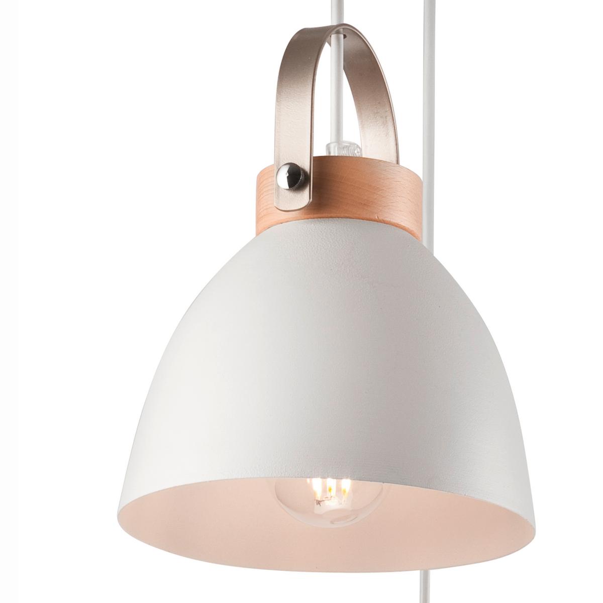 Pendelleuchte 31811 Danielle - Weiß Hochglanz, KONVENTIONELL, Holz/Metall (79/37/12cm)