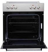 Backofen in Edelstahl und Schwarz Küchenblock mit Backofen