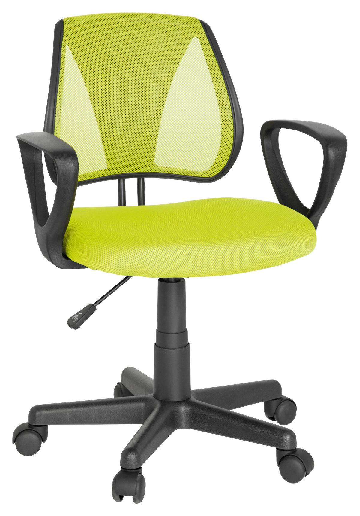Jugenddrehstuhl Kiddy CD Grün - Schwarz/Grün, Basics, Kunststoff (58/75-92/45cm) - MID.YOU
