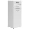 Komód Cabinet - fehér, Modern, faalapú anyag (45/115/40cm)