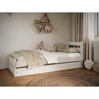 Kinder-/Juniorbett Emil Weiß B: 80cm - Birkefarben/Weiß, MODERN, Holz/Holzwerkstoff (80/180cm) - MID.YOU