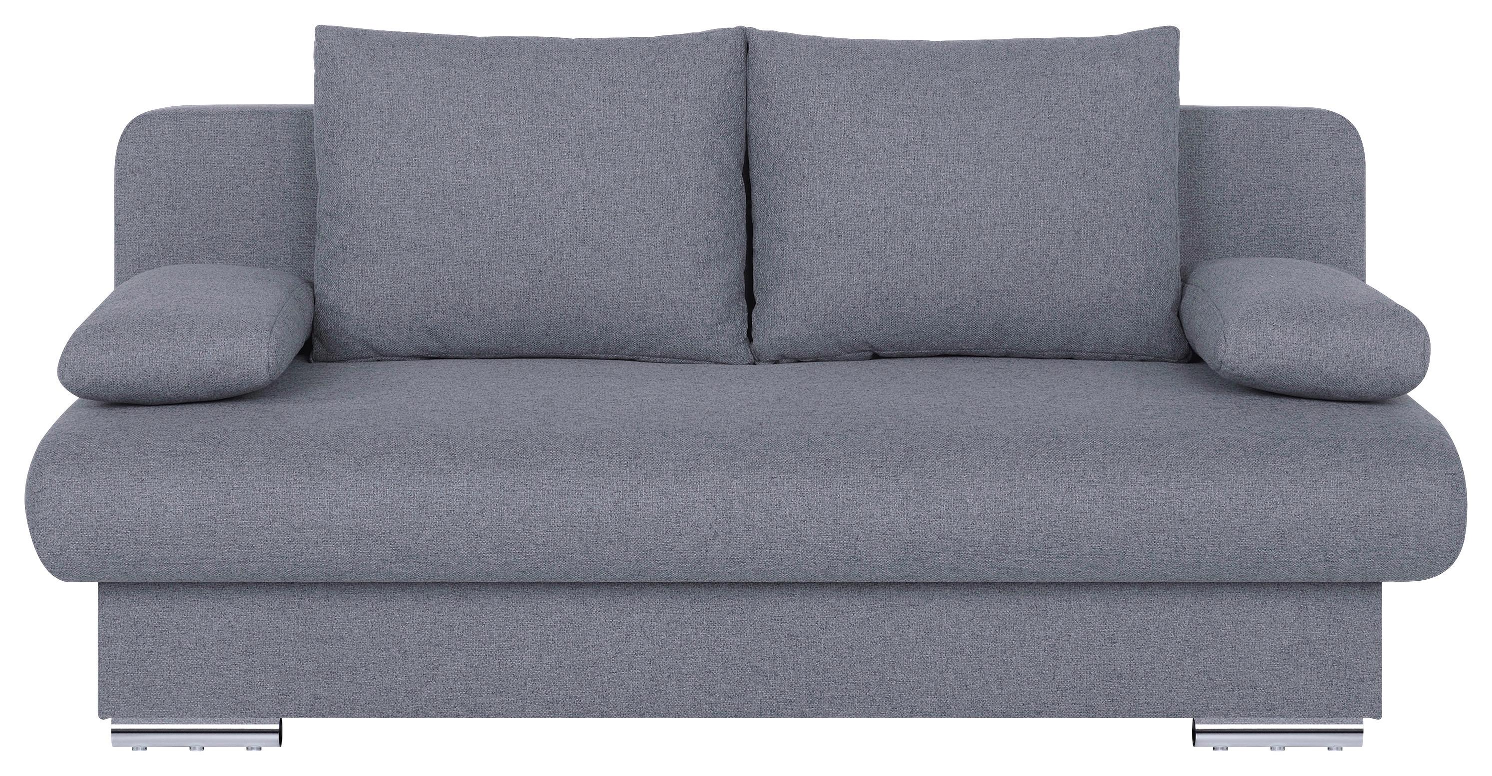 Rozkládací pohovka BORA, světle šedá tkanina LUMOS - černá/světle šedá, Design, kompozitní dřevo/textil (193/85/86cm) - P & B