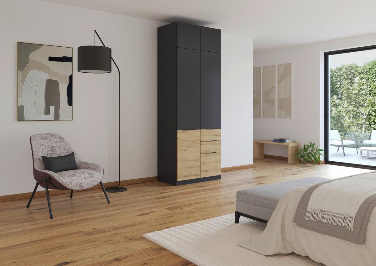 Aufsatzschrank 91 cm Max-Extra Grau - Grau, KONVENTIONELL, Holzwerkstoff (91/39/54cm) - James Wood