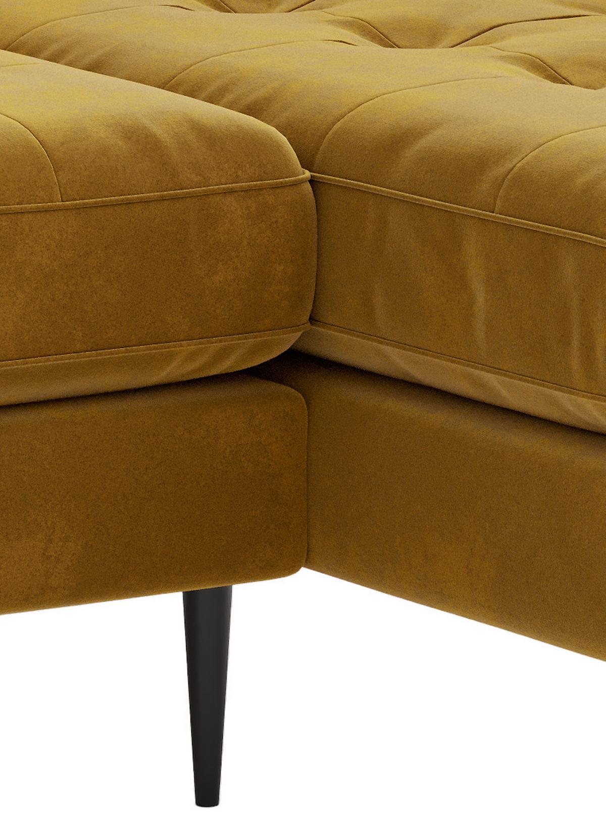 Ecksofa Scott - Edelstahlfarben/Gelb, Design, Textil (205/259cm) - Livetastic
