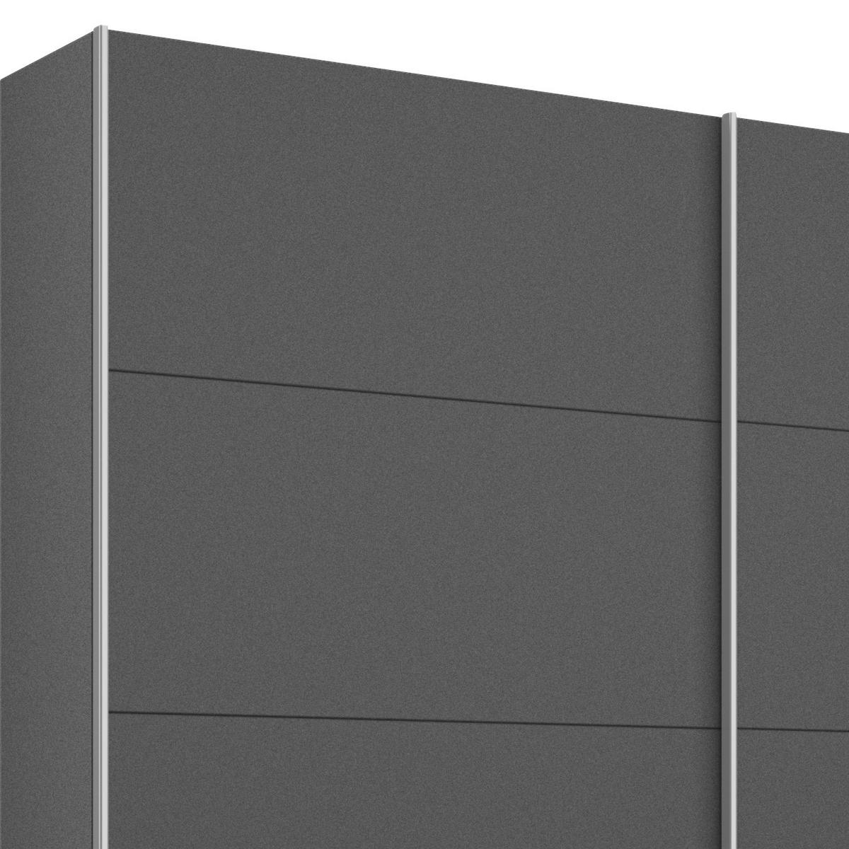 Schwebetürenschrank 226cm Belluno, Grau Metallic - Grau, MODERN, Holzwerkstoff (226/230/62cm) - Rauch Möbel
