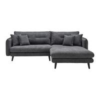Sedací souprava DAJANA, tmavě šedá - černá/tmavě šedá, Moderní, dřevo/textil (251/102/173cm) - P & B