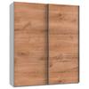 Schwebetürenschrank 200cm Level, Weiß/Eiche Dekor - Eichefarben/Weiß, MODERN, Holzwerkstoff (200/236/65cm) - MID.YOU