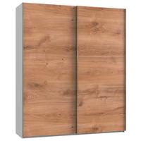 Schwebetürenschrank 200cm Level, Weiß/eiche Dekor - Eichefarben/Weiß, MODERN, Holzwerkstoff (200/236/65cm) - MID.YOU