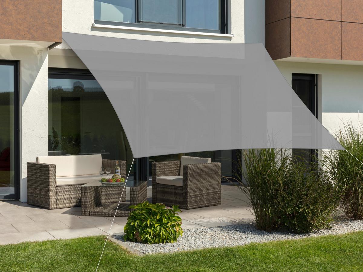 Sonnensegel Quadrat 5 X 5 M - Silberfarben, Basics, Textil (500/0,5/500cm) - Schneider