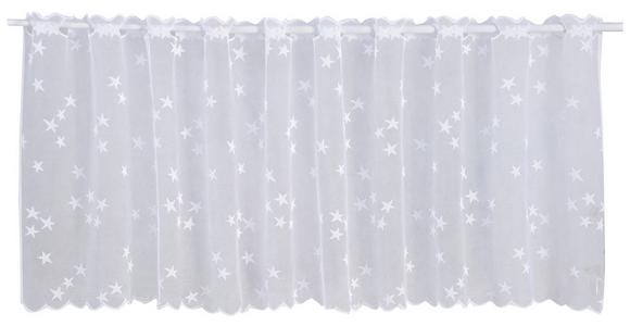 Kurzgardine Sabine Bxl: 45x150 Cm Mit Stern Motiv Transparent - Weiß, KONVENTIONELL, Textil (45/150cm) - Ondega