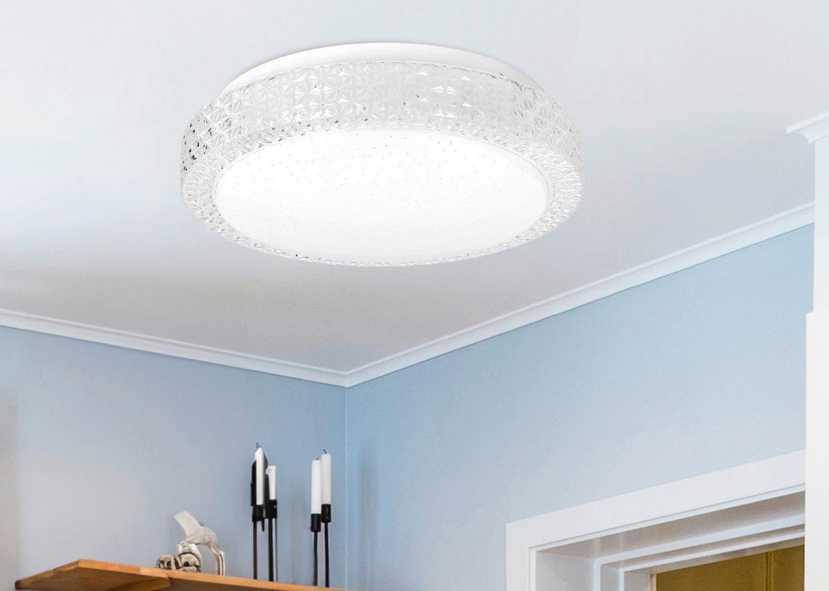 LED-Deckenleuchte 13-33963 Rabel - Transparent/Weiß, KONVENTIONELL, Kunststoff/Metall (27/27/8.5cm)